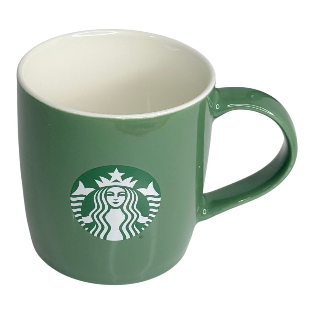 Starbucks Coffee Mug Classic Green 11oz Mermaid Logo 2021 Ceramic Siren Tea Cup
